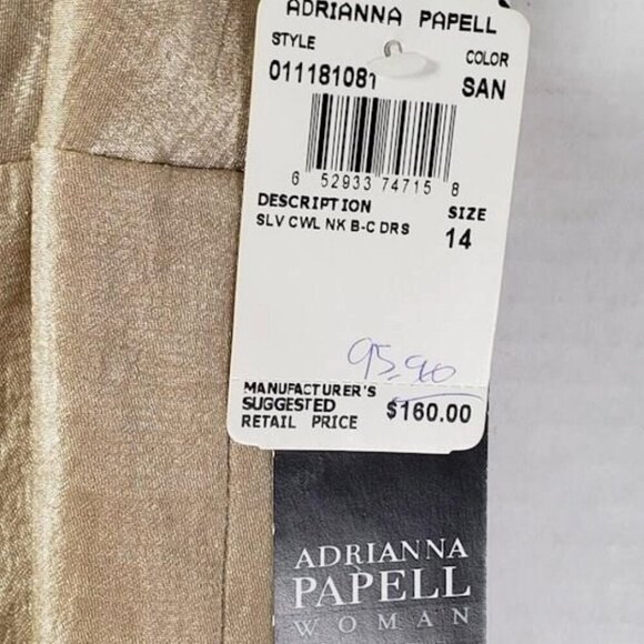 Adrianna Papell Gold Maxi Dress - Picture 6 of 10